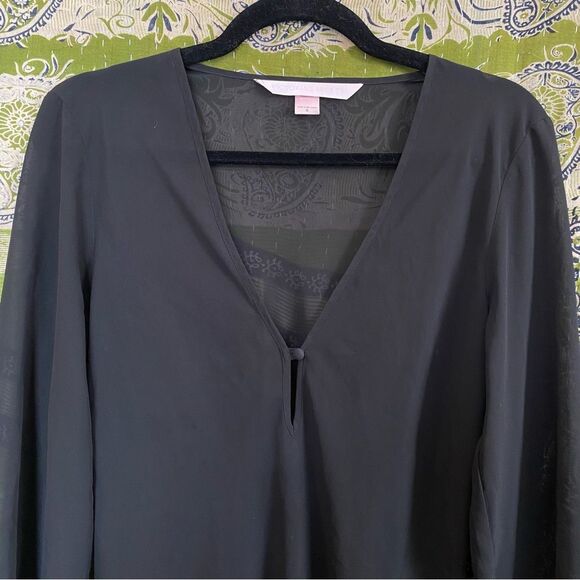 Vintage 90's Victoria's Secret Black Sheer Tunic Top Size Small - Picture 2 of 14